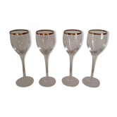 Série de 4 verres à vin en cristal d’Arques