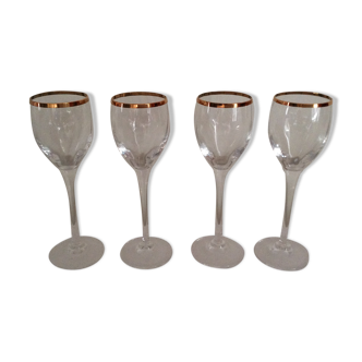 Set of 4 wine crystal of Arques glasses