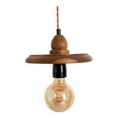 Vintage wooden pendant light
