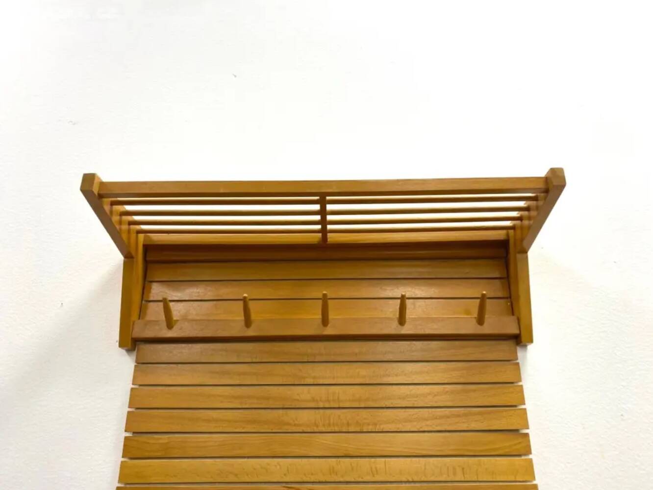 Retro wall-mounted coat rack, úluv, 1960s, czechoslovakia