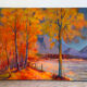 "Bariloche" Argentine, oil on canvas signed JJ Chambry, 2002