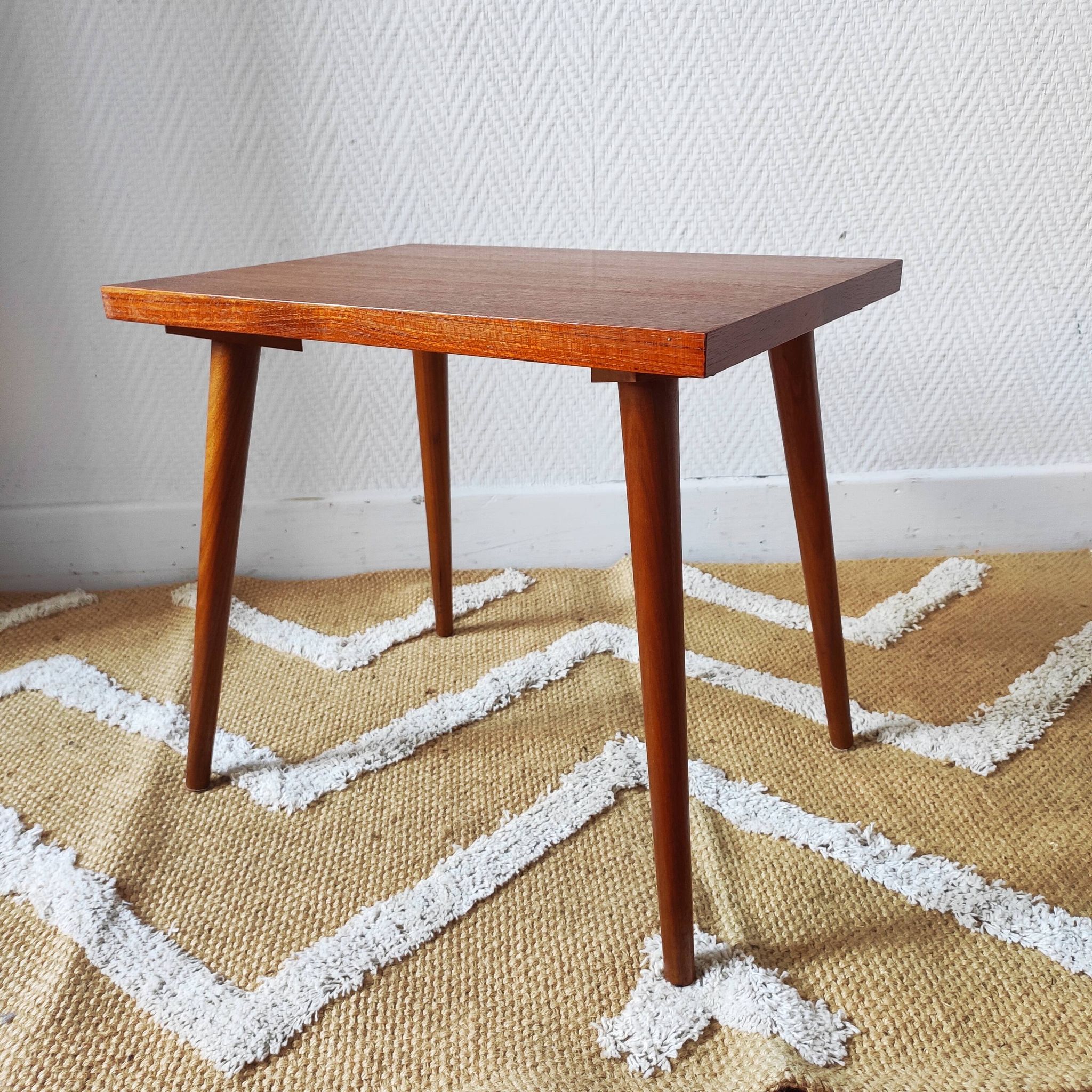 1950-60 Scandinavian style side table minimalist bedside table