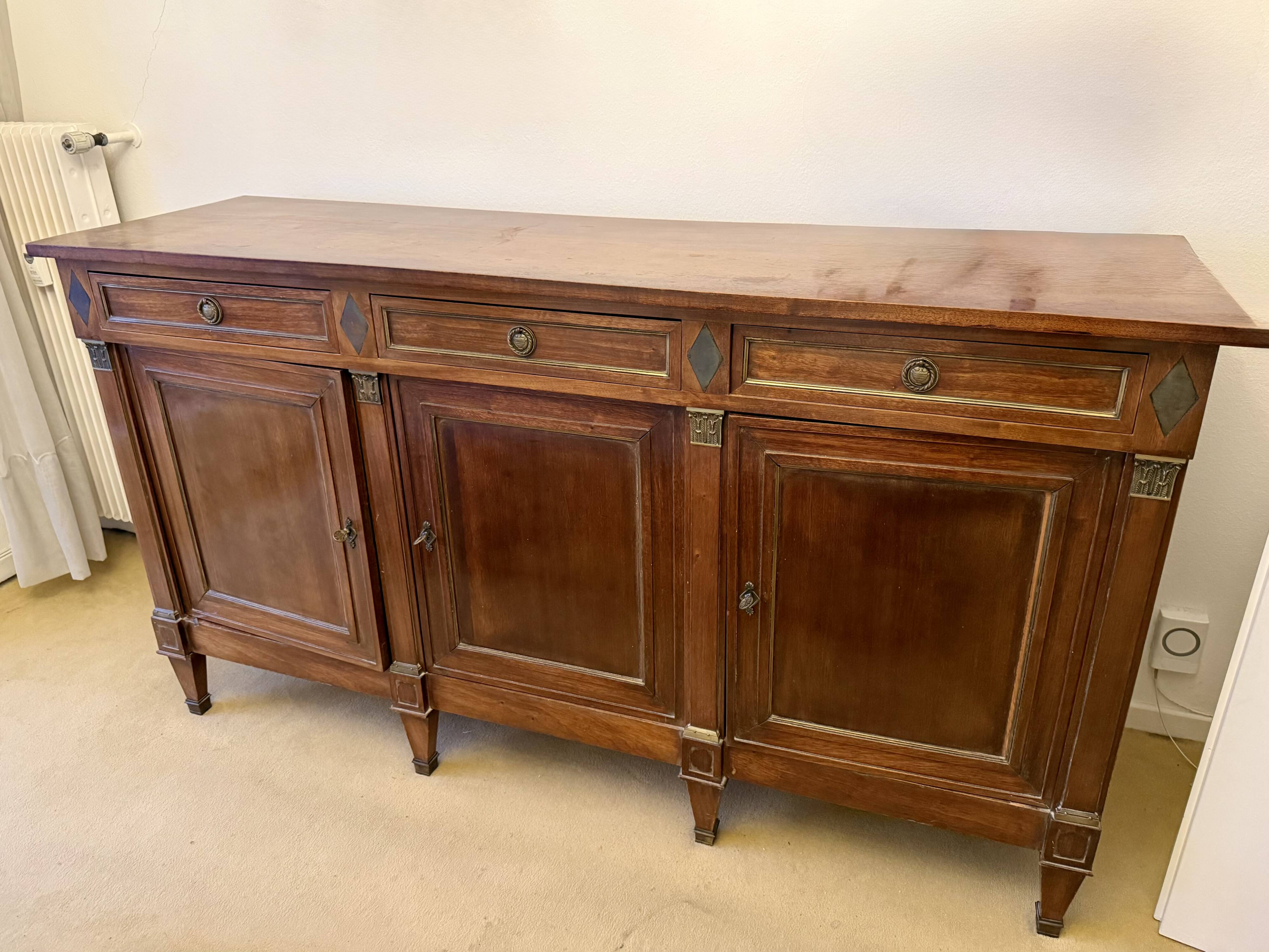 Antique buffet in cherry wood - Directoire style - late 19th to early 20th century