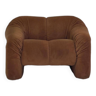 Vintage brown Italian sofa (1980)