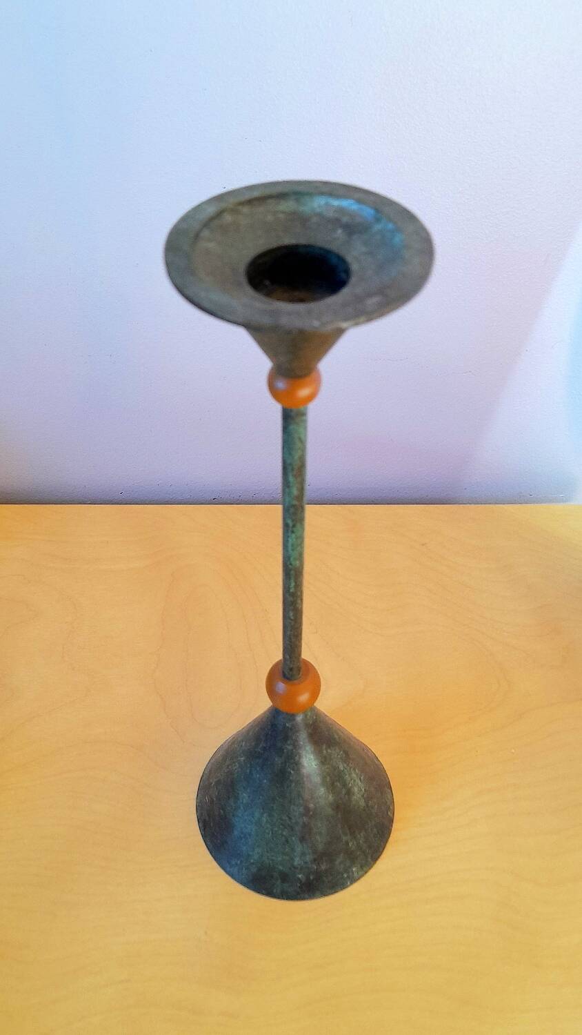 Metal candlesticks, Memphis 1980.