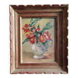 Aquarelle vintage de fleurs, signée Griggs