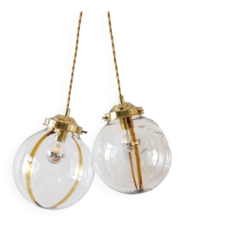 Pair of suspensions in Murano glass