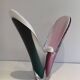 Vase coquille en verre multicolore signé Flygsfors, 1956