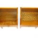 Pair of Swedish bedsides in elm and glass, Sweden, 1940