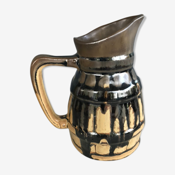 Vintage pitcher enamelled sandstone