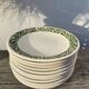 11 vintage Sado International dinner plates with plant motifs