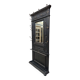 Patinated oak wardrobe from the early 20th century.