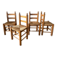Pine and straw chairs
