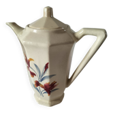 Verseuse Digoin Sarreguemines modèle 9225 – décor floral stylisé