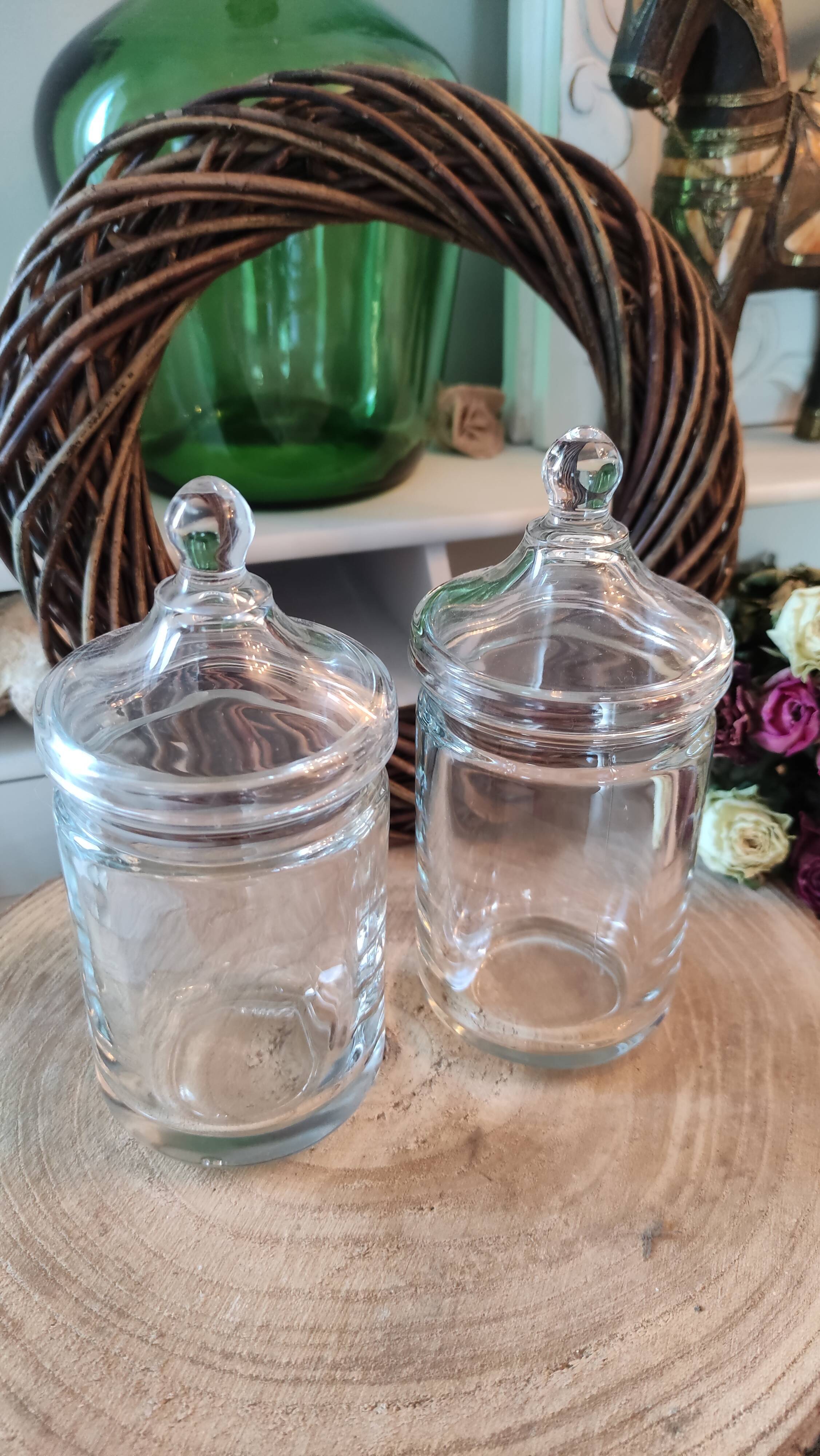 Pair of old pots of opothicaires