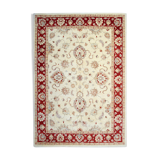 Tapis floral tissé à la main en laine rouge ziegler - 200x282