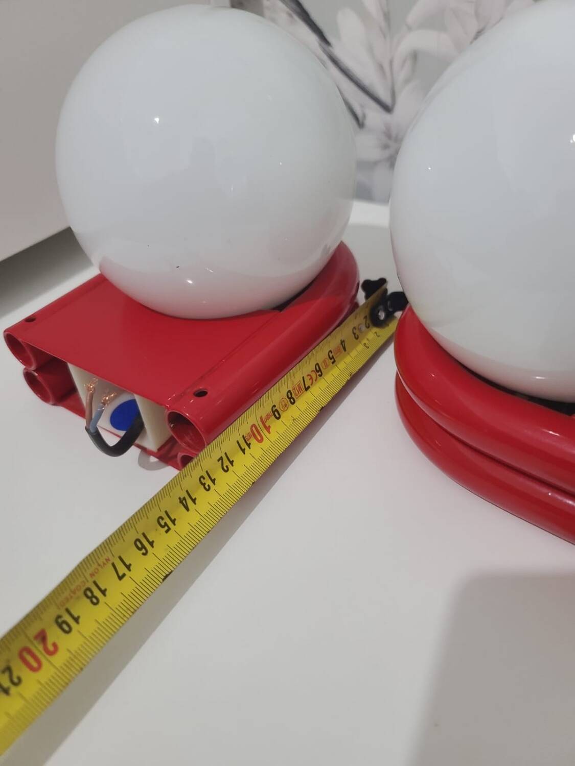 Pair of space age wall lights