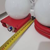 Pair of space age wall lights