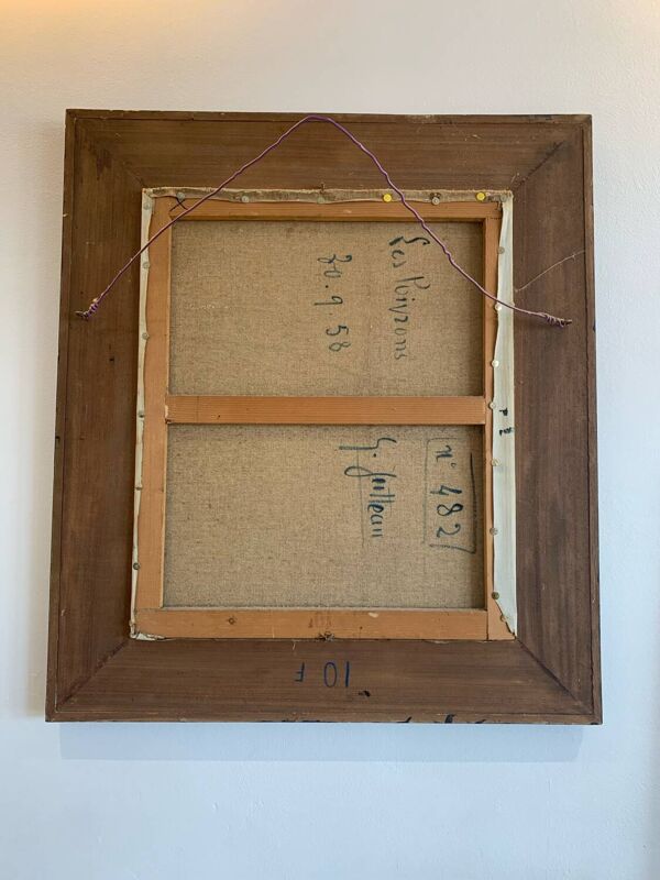 Huile sur Toile Nature Morte Gabriel Jutteau Vintage 1958