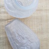 2 Art Deco vases in frosted glass