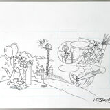 Kelley A. Jarvis Original Drawing Tweety and Sylvester, 2007