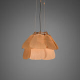 Beautiful Uchiwa 'Ju Yon' chandelier by Ingo Maurer for M Design, 1970s