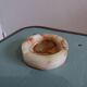 Round alabaster ashtray