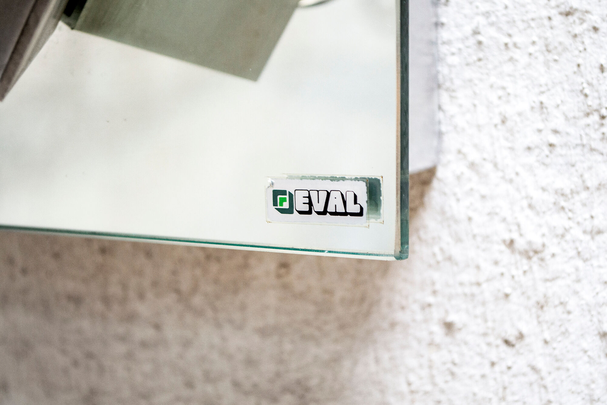 Mirror ceiling lamp in aluminum and steel Eval Italia 70s