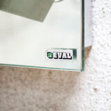 Mirror ceiling lamp in aluminum and steel Eval Italia 70s