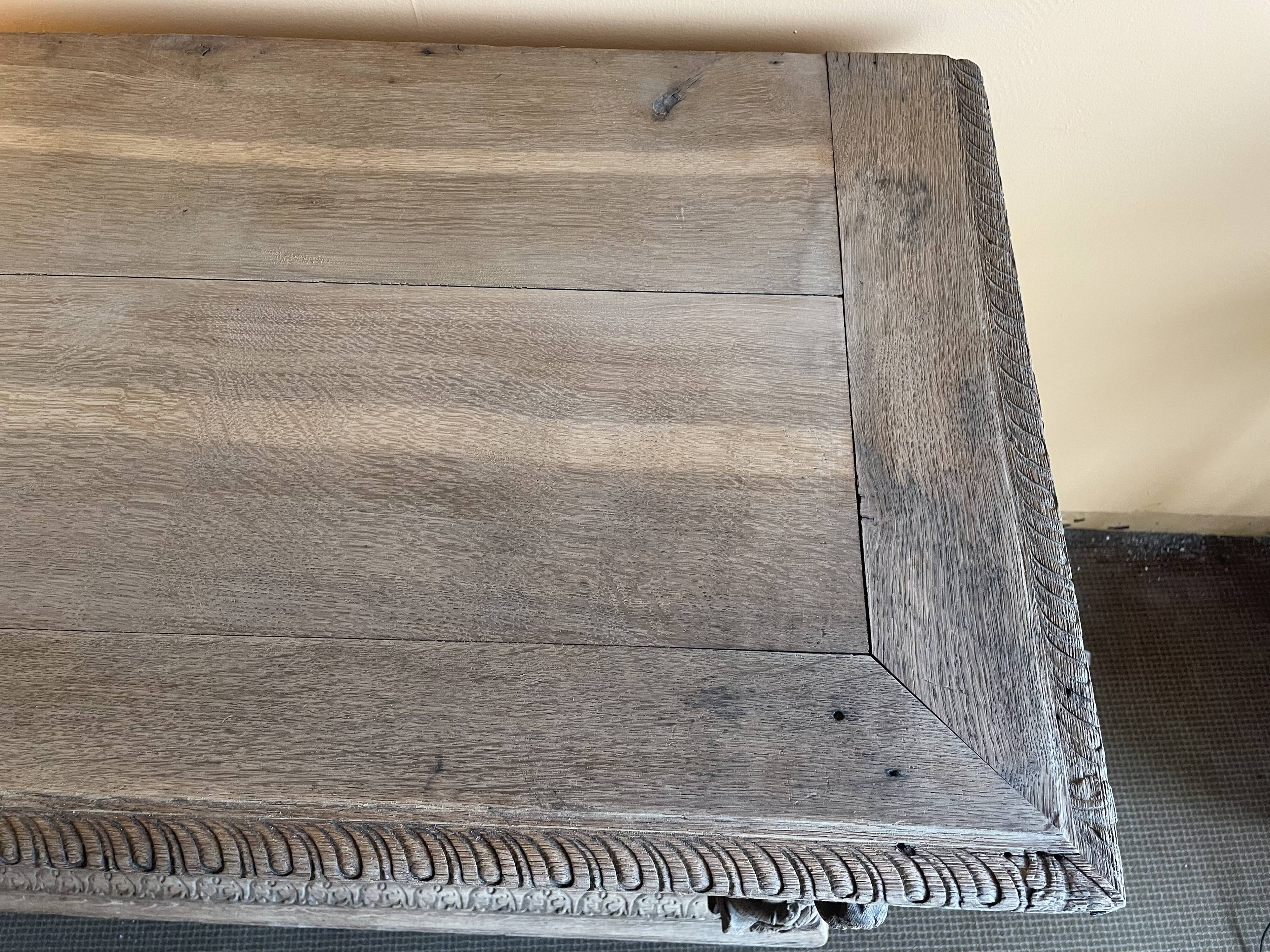 Carved wooden sideboard