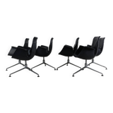 Set of six Preben Fabricius and Jørgen Kastholm conference / dining chairs