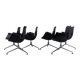 Set of six Preben Fabricius and Jørgen Kastholm conference / dining chairs