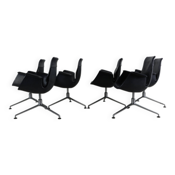 Set of six Preben Fabricius and Jørgen Kastholm conference / dining chairs