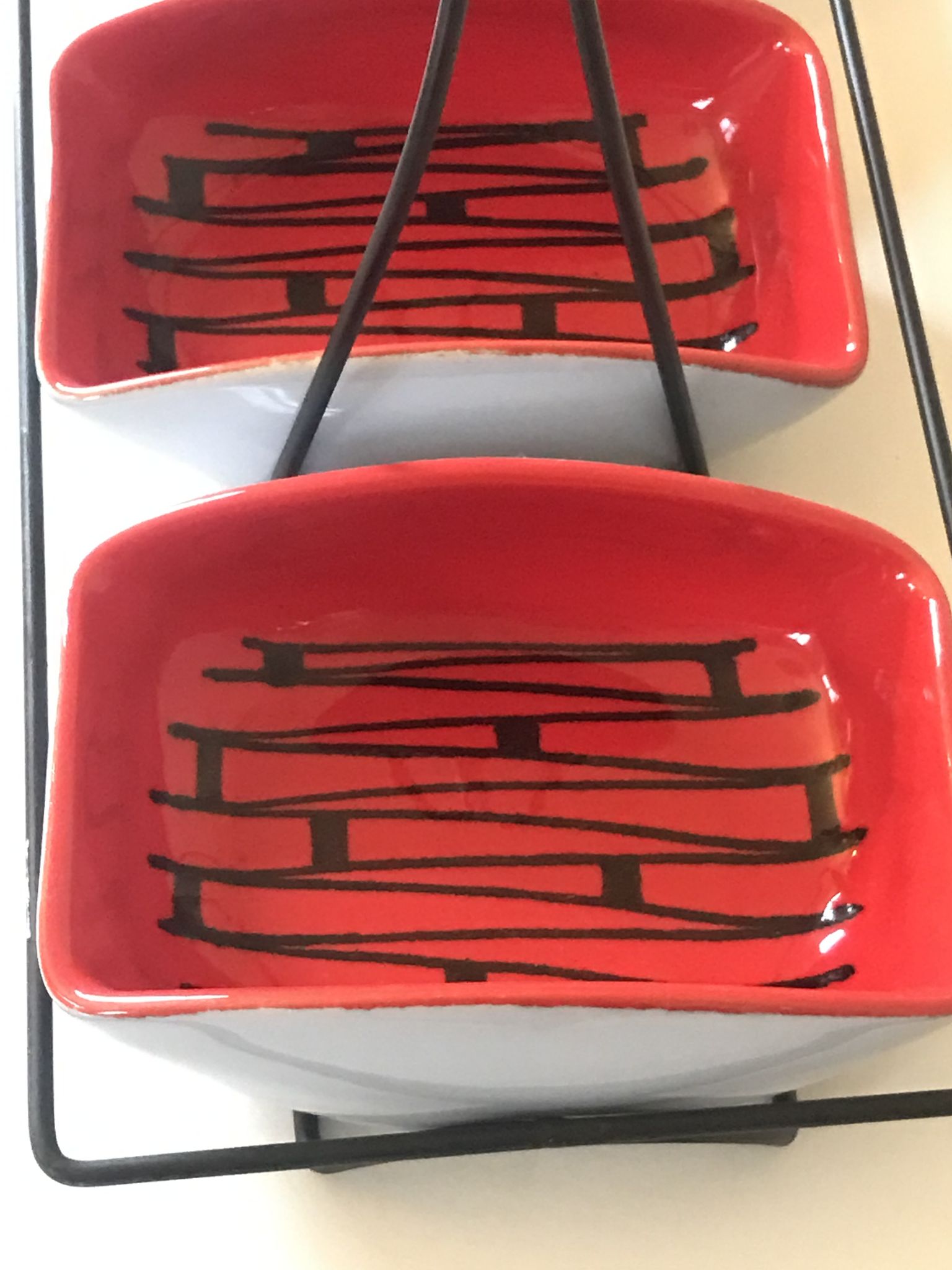 Serviteur apéritif vintage design annees 60