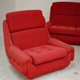 Complete red salon jitona style atlantis space age 1970