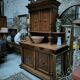 Two-part solid oak buffet circa 1880