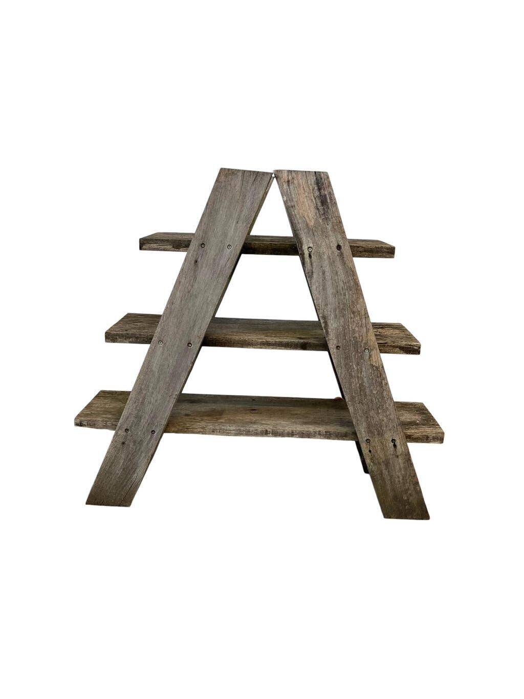 Multi-level vintage wooden support / freestanding shelf / plant table