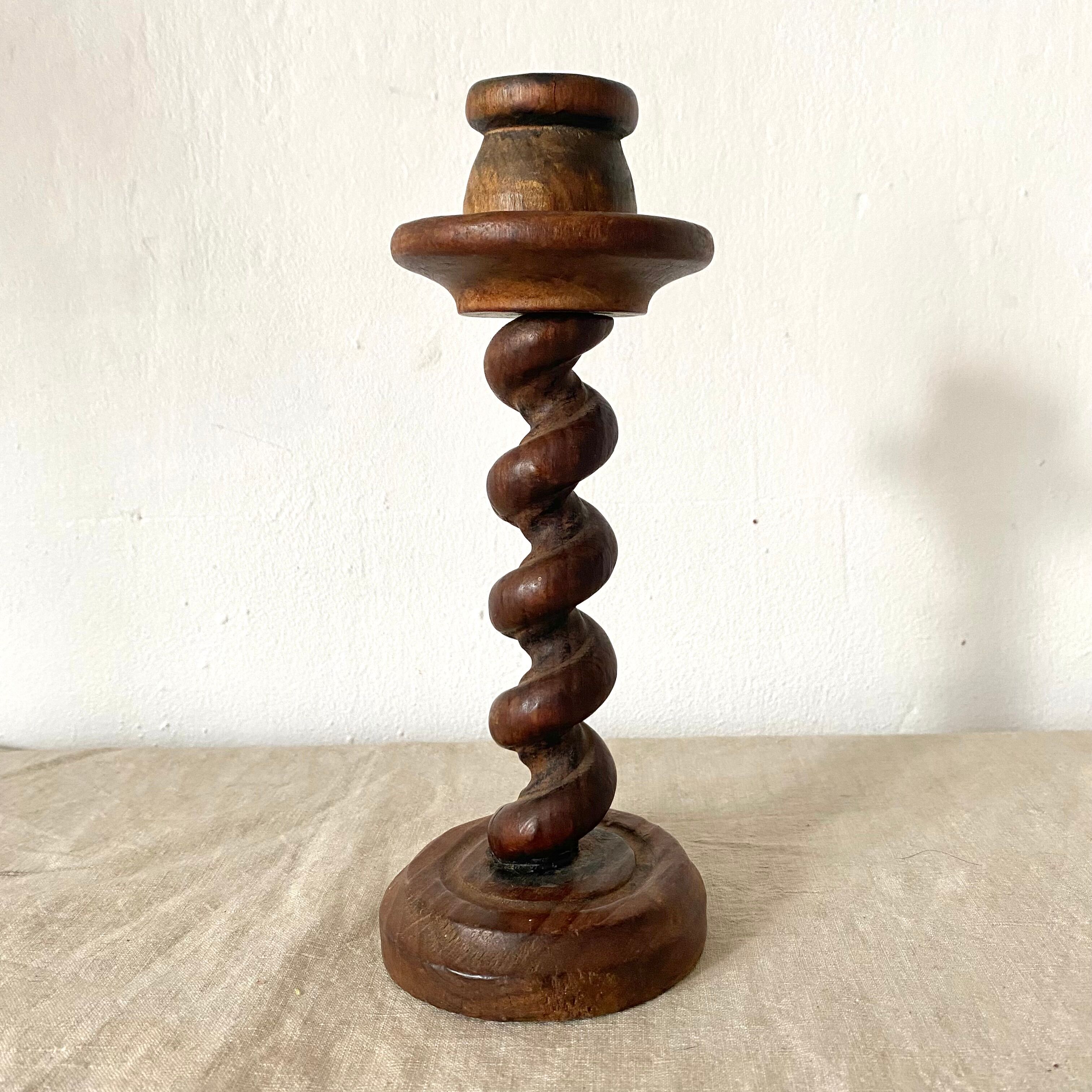 Wooden candle holder