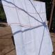 Vintage white linen tablecloth