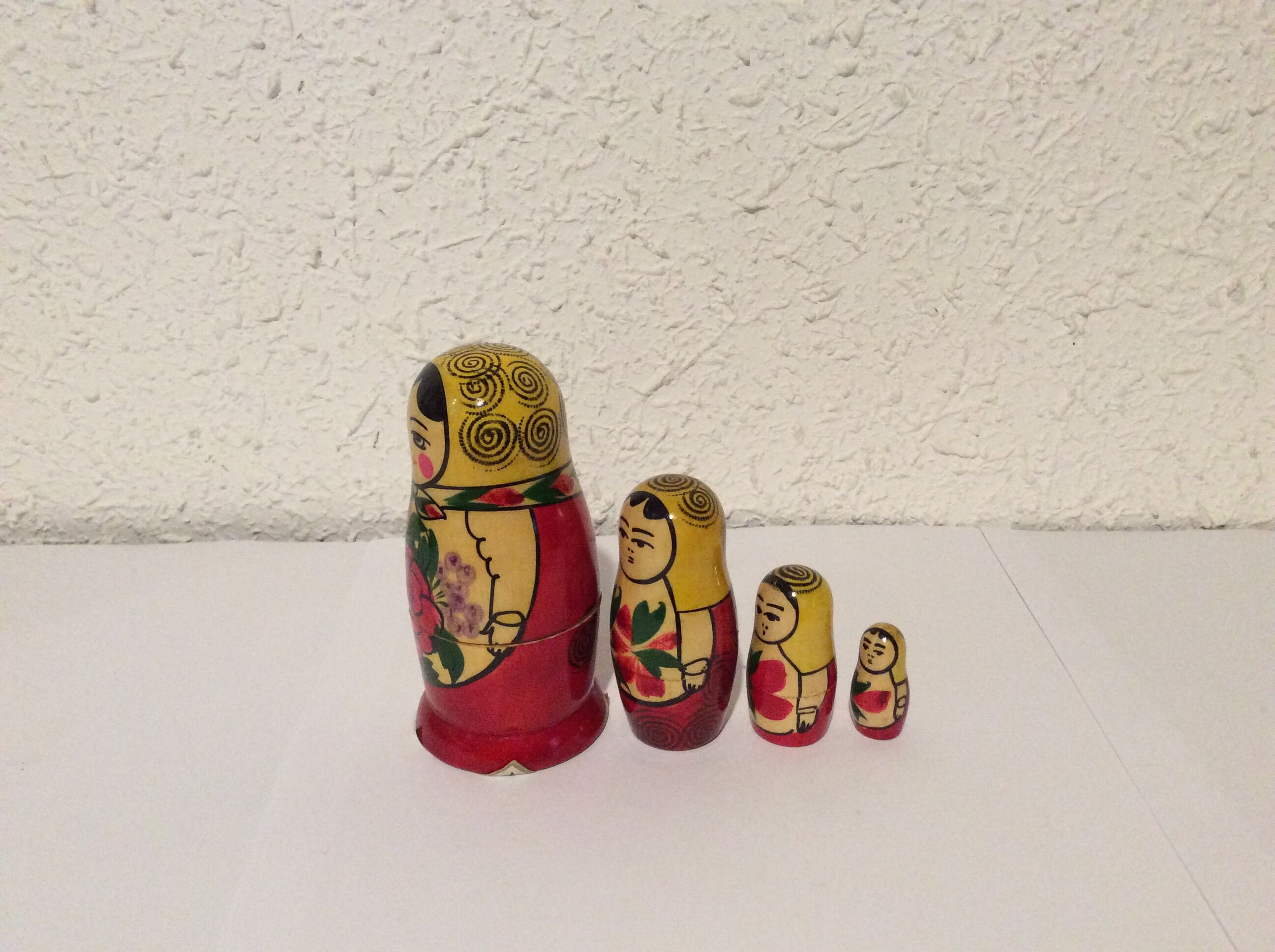 Vintage ancient Russian Matriochka dolls