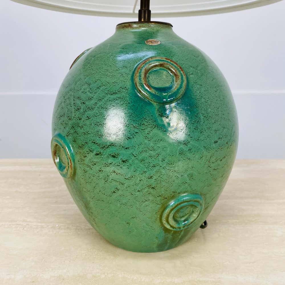 Lamp by Jerk Werkmaster for Nittsjo, Sweden, 1930, Scandinavian ceramic