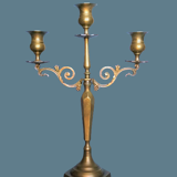 Pair of chandeliers three neo-classical fires - patinated bronze - 1950s - France