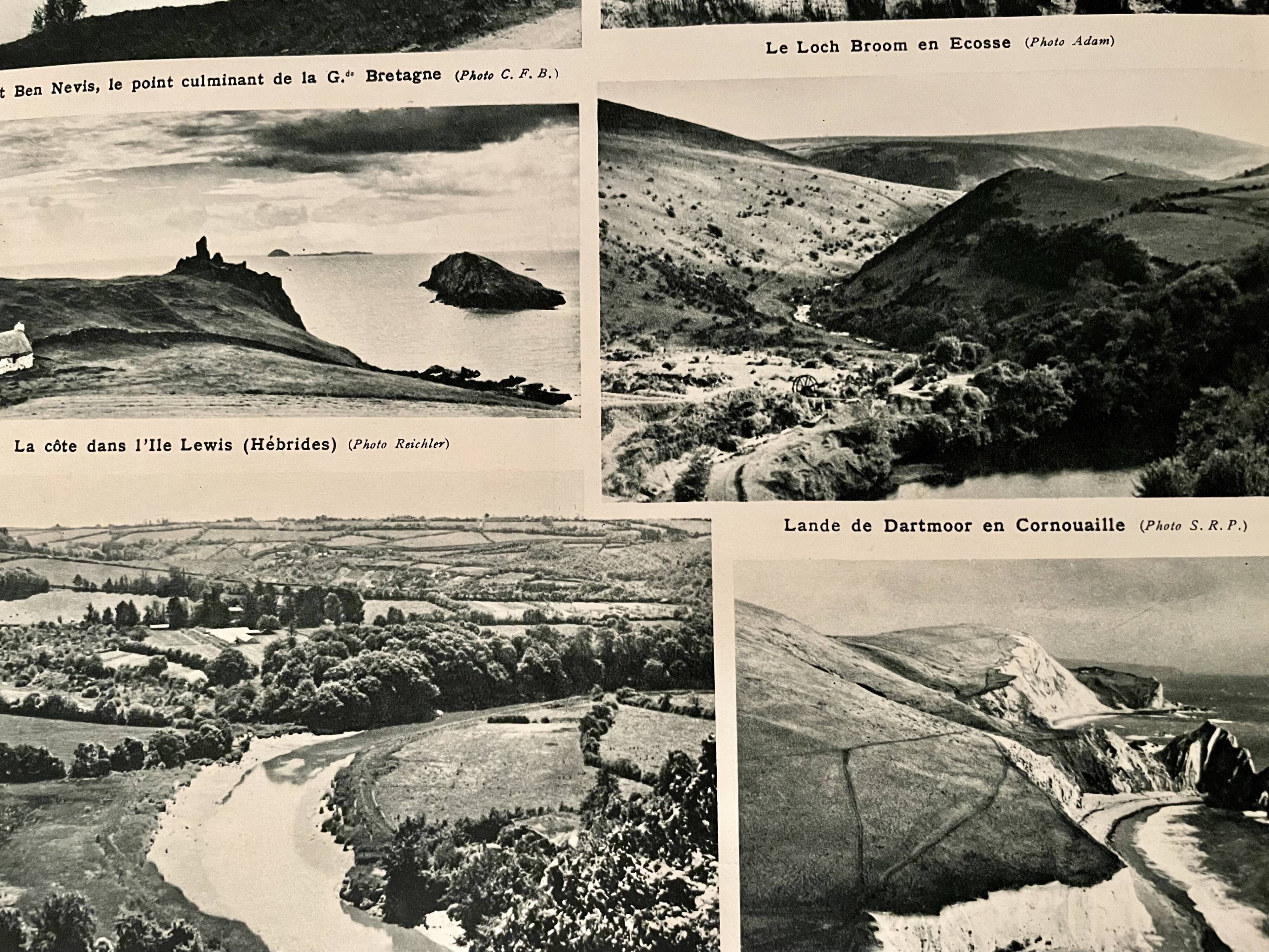 Old map of Great Britain and Ireland (physical) from 1945