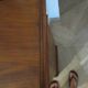 Curved showcase library carved wood 2 doors mahogany English style