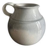 large blue ceramic pitcher