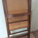 Folding chair caned from the 70s