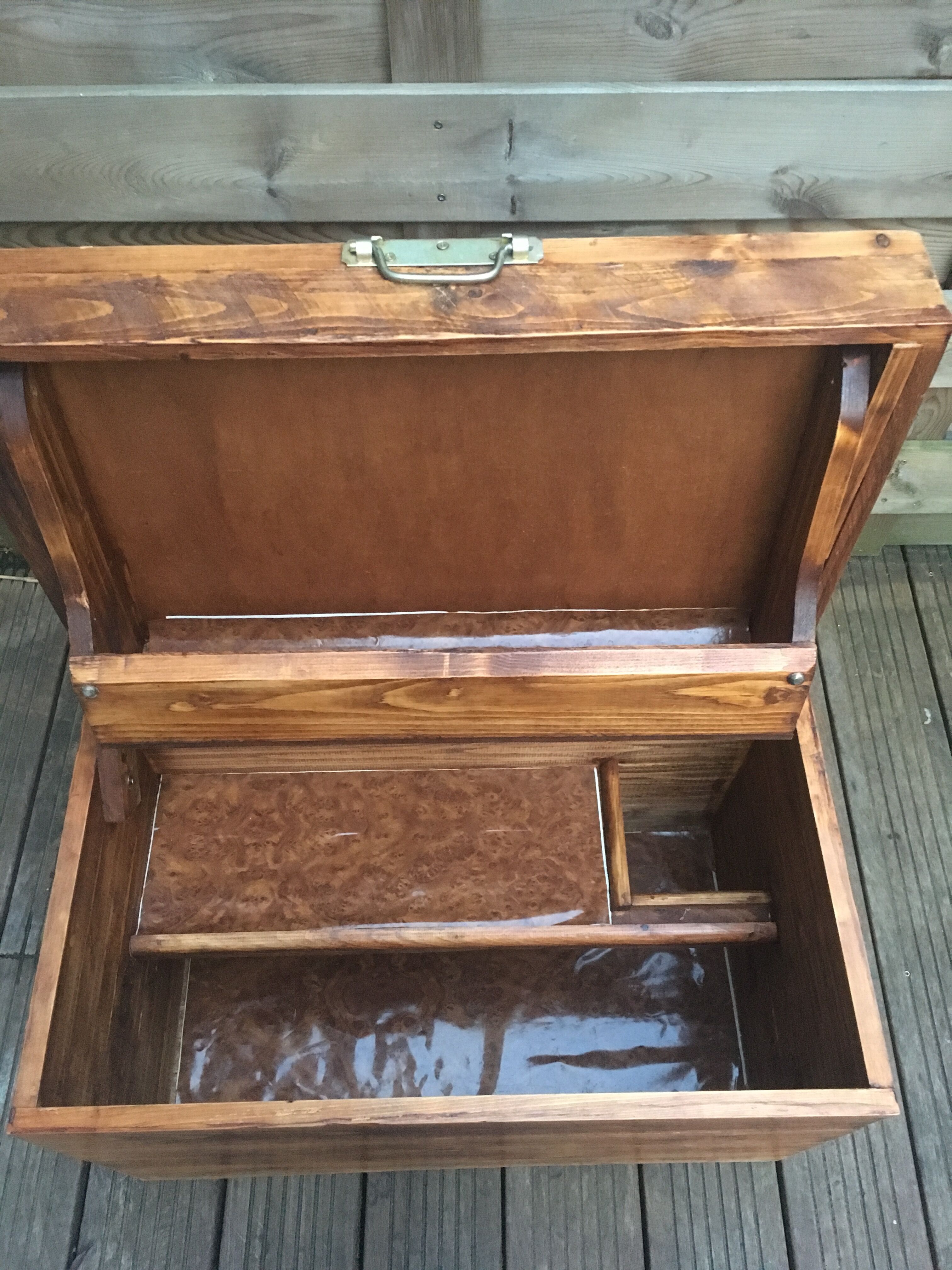 Coffre malle en bois