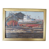 Tableau de vateaux, chantier naval