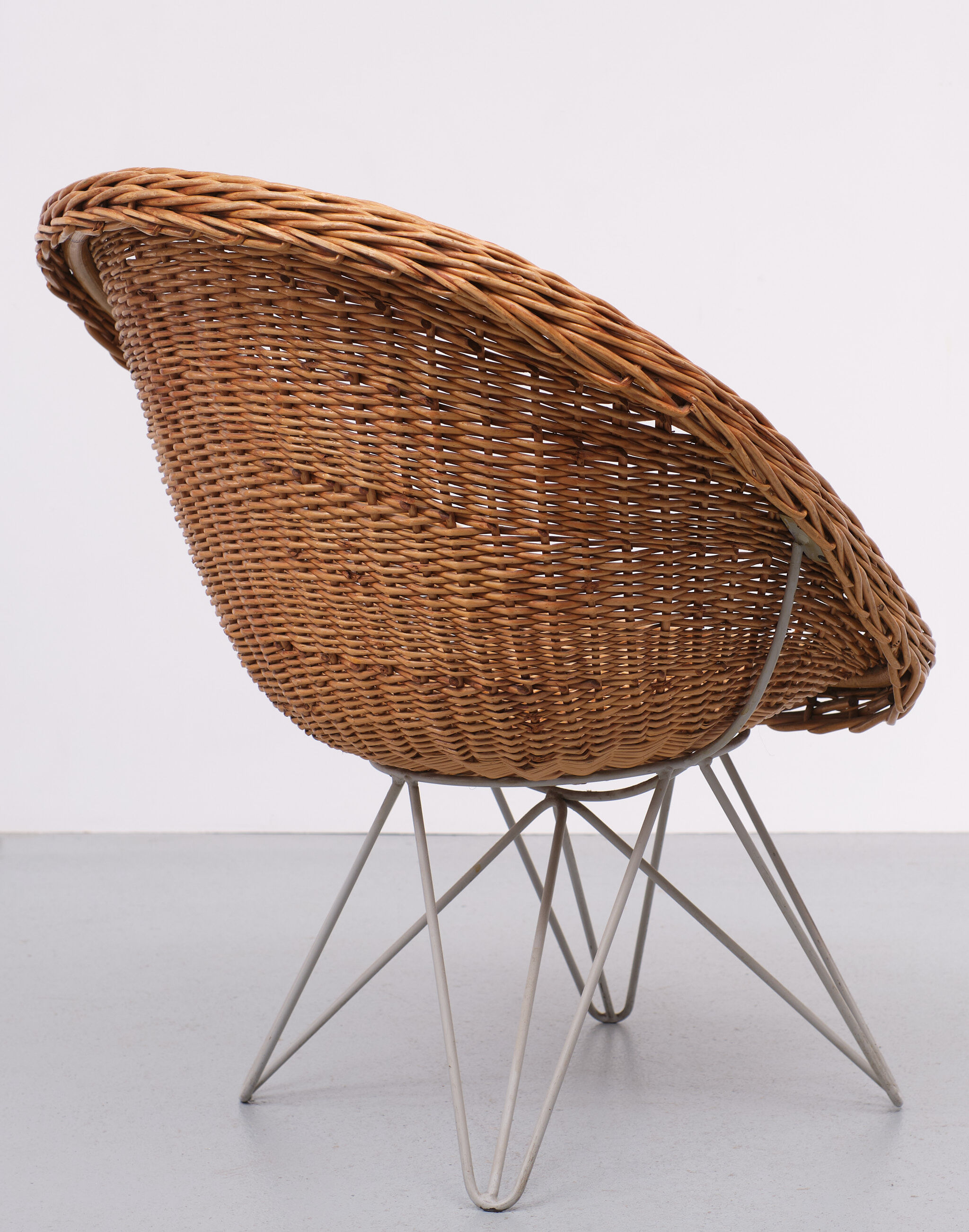 Wicker chair Design Teun Velthuizen for Urotan 1950s Holland