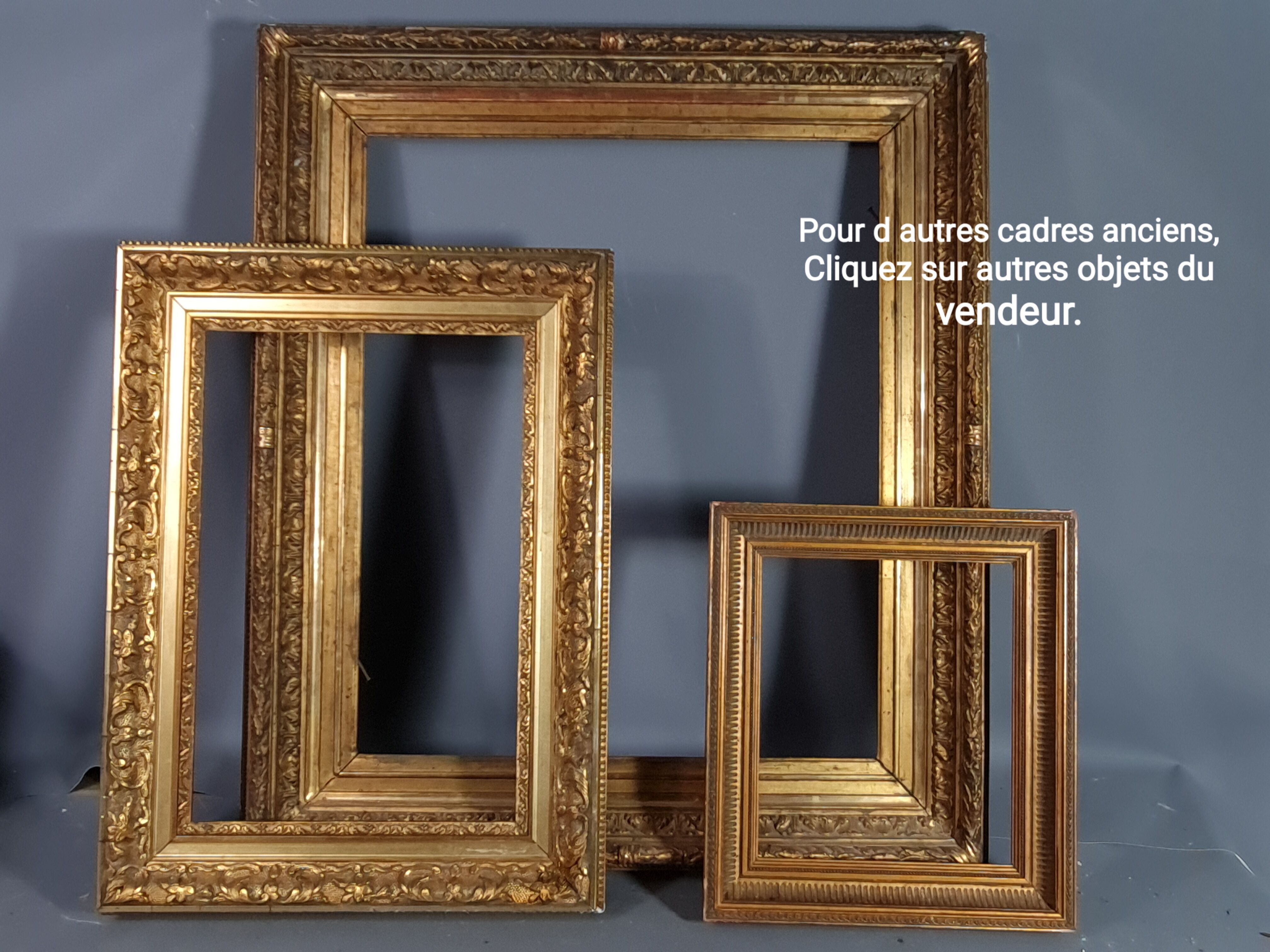 Old frame wood stucco gilding original 73x60 cm, foliage 61.3x48.8cm SB
